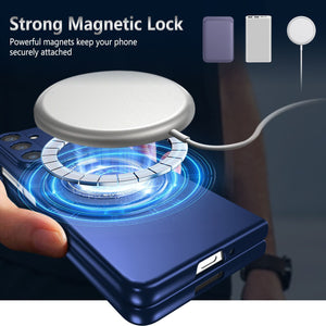 360-Degree Rotating Stand Suitable for Magnetic Wireless Charging of Samsung ZFOLD5 Folding Phone Case