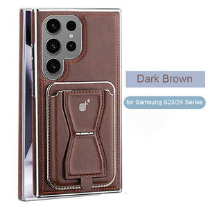 New Model Suitable For Samsung S23/24 Series Leather Full-cover Anti-fall Mobile Phone Case