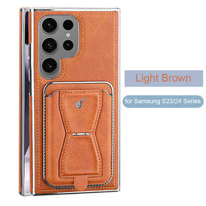 New Model Suitable For Samsung S23/24 Series Leather Full-cover Anti-fall Mobile Phone Case