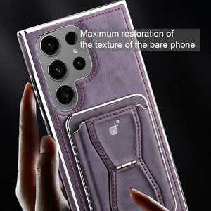 New Model Suitable For Samsung S23/24 Series Leather Full-cover Anti-fall Mobile Phone Case