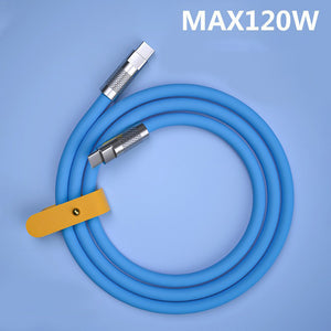 Metal Shell Liquid Soft Rubber Data Cable, PD120W Fast Charging Cable