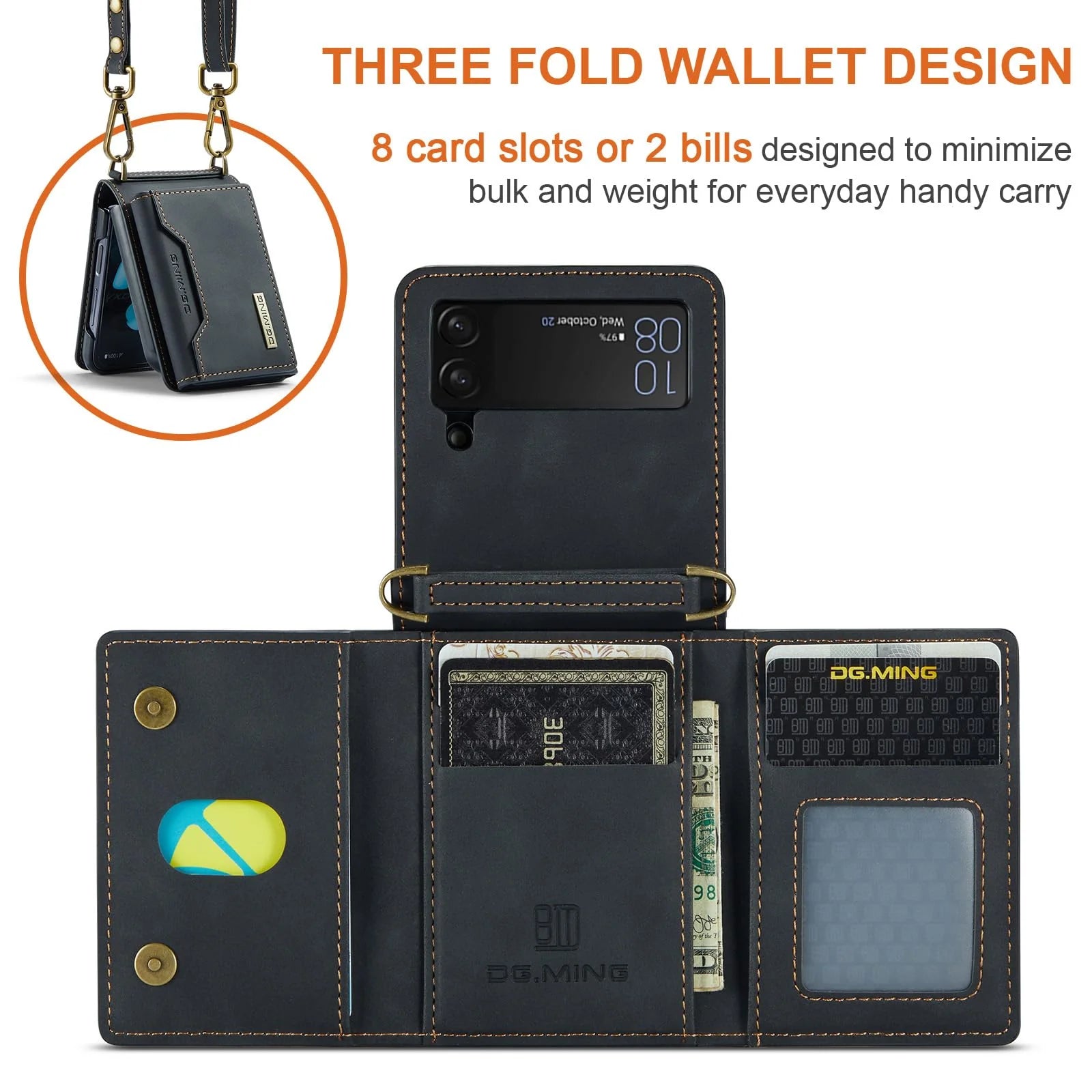 Suitable For Samsung Z Flip3/4/5/6 Card Wallet Phone Case