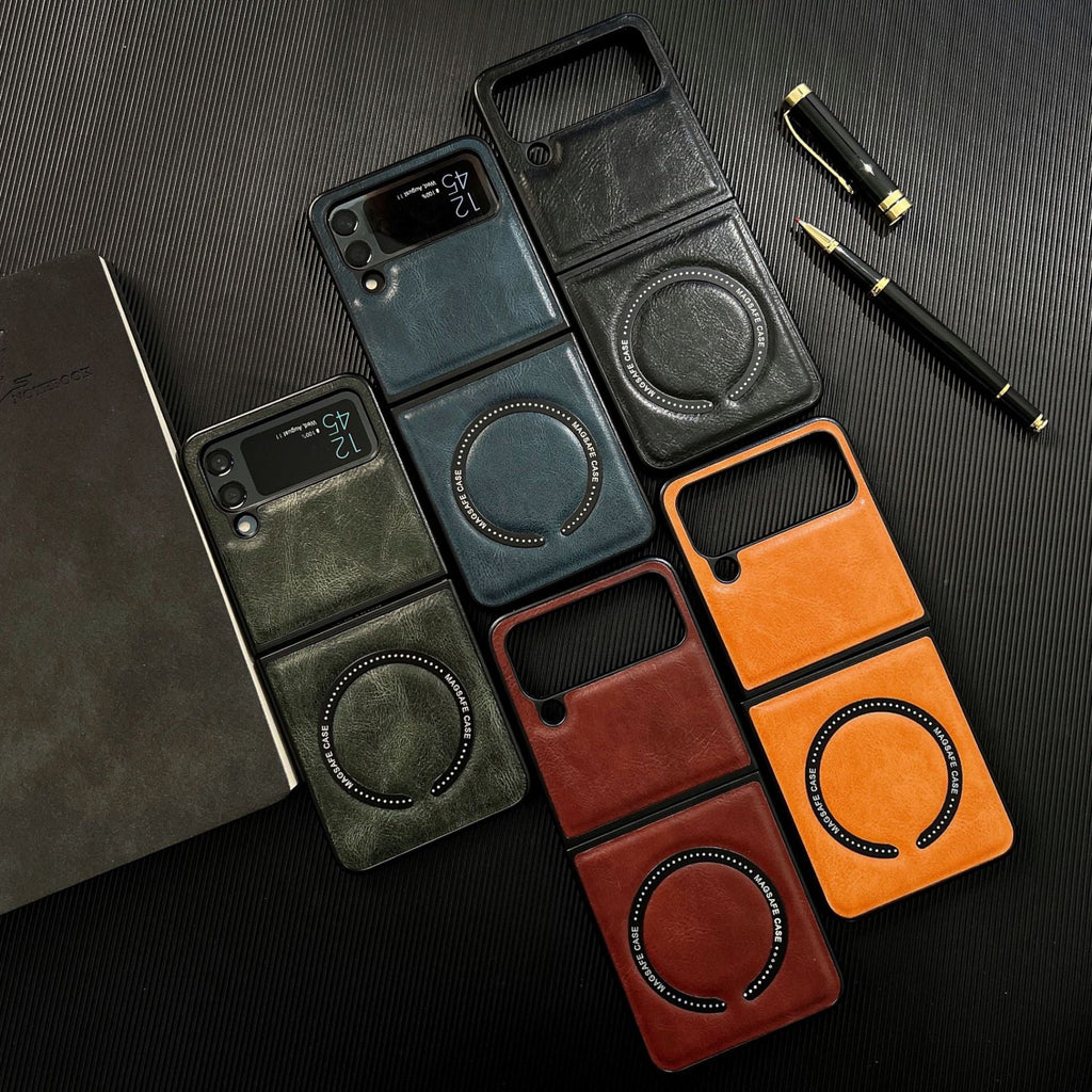 Magnetic Leather Case for Samsung Galaxy Z Flip Series