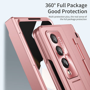 Compatible with Samsung Zfold5/Zfold6 Flat Hinge Folding Shell and Membrane Integrated Phone Case