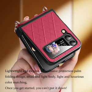 Suitable For Samsung Z Flip4 Lanyard Phone Case Folding Messenger