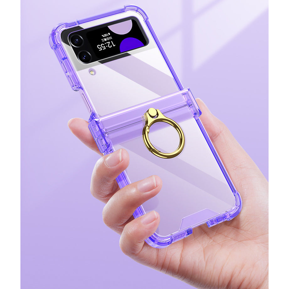 Applicable To Samsung ZFlip4 Folding Screen Rotary Shaft Ring Mobile Phone Case