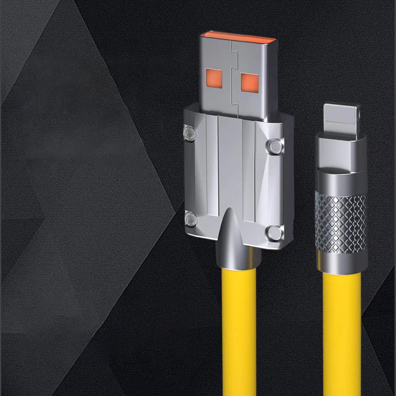 Metal shell liquid soft rubber data cable PD120W fast charging line