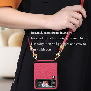 Suitable For Samsung Z Flip4 Lanyard Phone Case Folding Messenger