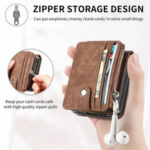 Suitable For Samsung z flip4 Wallet Phone Case With Card Holder