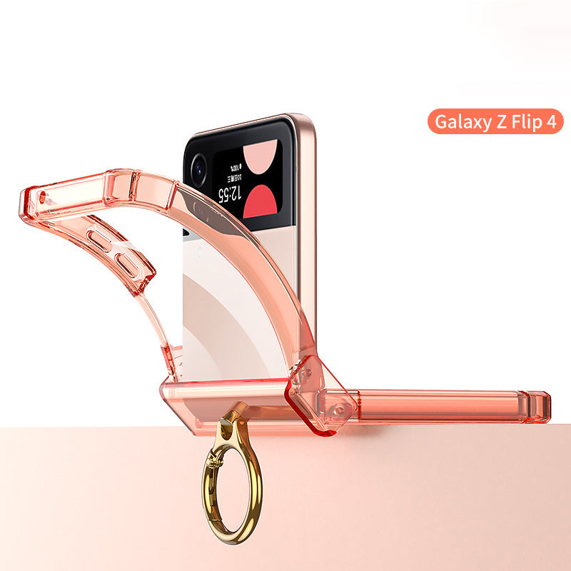 Applicable To Samsung ZFlip4 Folding Screen Rotary Shaft Ring Mobile Phone Case