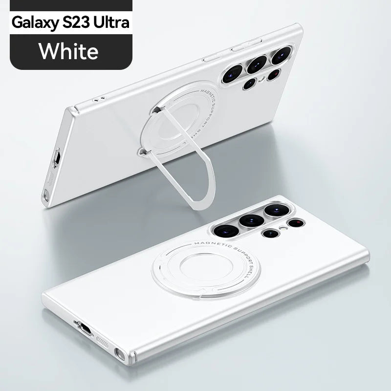 Suitable For Samsung S23 Series Matte Invisible Stand Magnetic Case