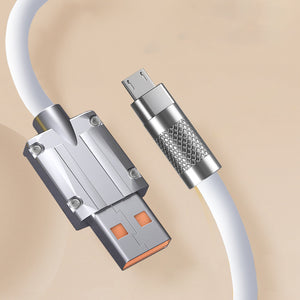 Metal Shell Liquid Soft Rubber Data Cable, PD120W Fast Charging Cable