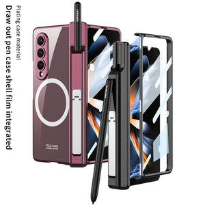 For Samsung Galaxy ZFold4 Wireless Magnetic Phantom Pen Holder Phone Case