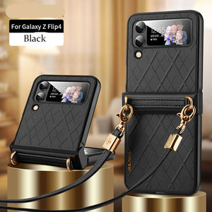 Suitable For Samsung Z Flip4 Lanyard Phone Case Folding Messenger