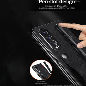 Samsung Zfold3 Folding Screen Ring Stand Phone Case With Pen Slot