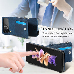 Suitable For Samsung z flip4 Wallet Phone Case With Card Holder