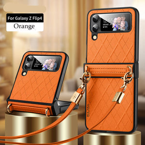 Suitable For Samsung Z Flip4 Lanyard Phone Case Folding Messenger