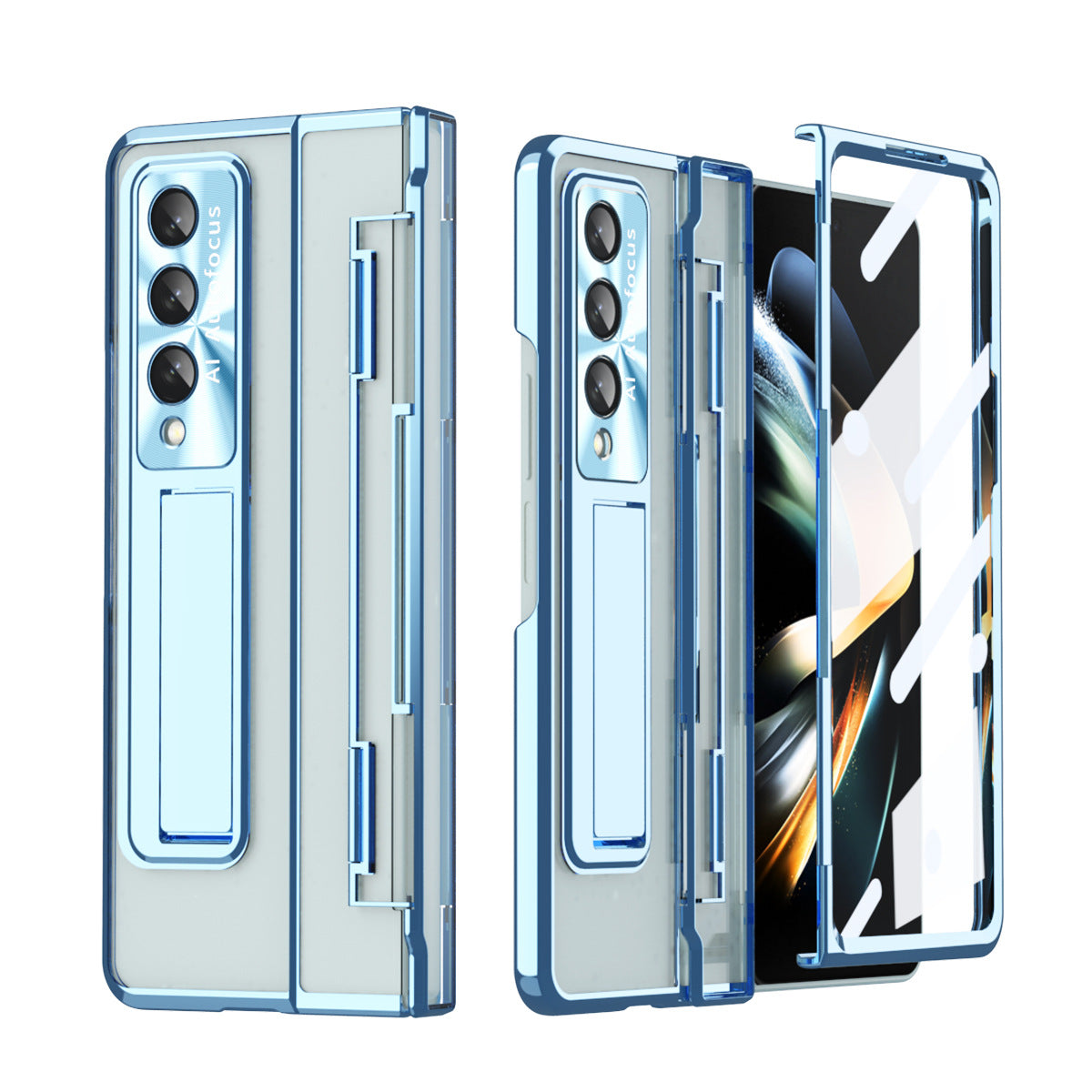 Compatible with Samsung Zfold5/Zfold6 Flat Hinge Folding Shell and Membrane Integrated Phone Case