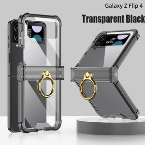 Applicable To Samsung ZFlip4 Folding Screen Rotary Shaft Ring Mobile Phone Case