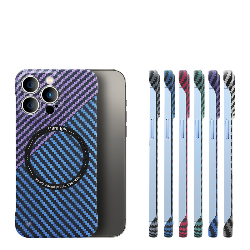 Frameless Carbon Fiber Magsafe Case for iPhone 15 Series