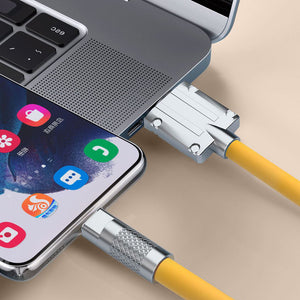 Metal Shell Liquid Soft Rubber Data Cable, PD120W Fast Charging Cable