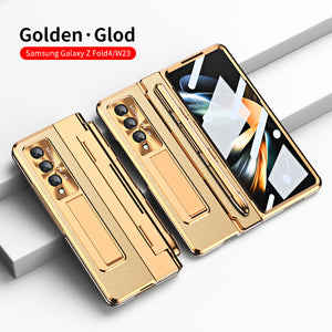 Compatible with Samsung Zfold5/Zfold6 Flat Hinge Folding Shell and Membrane Integrated Phone Case