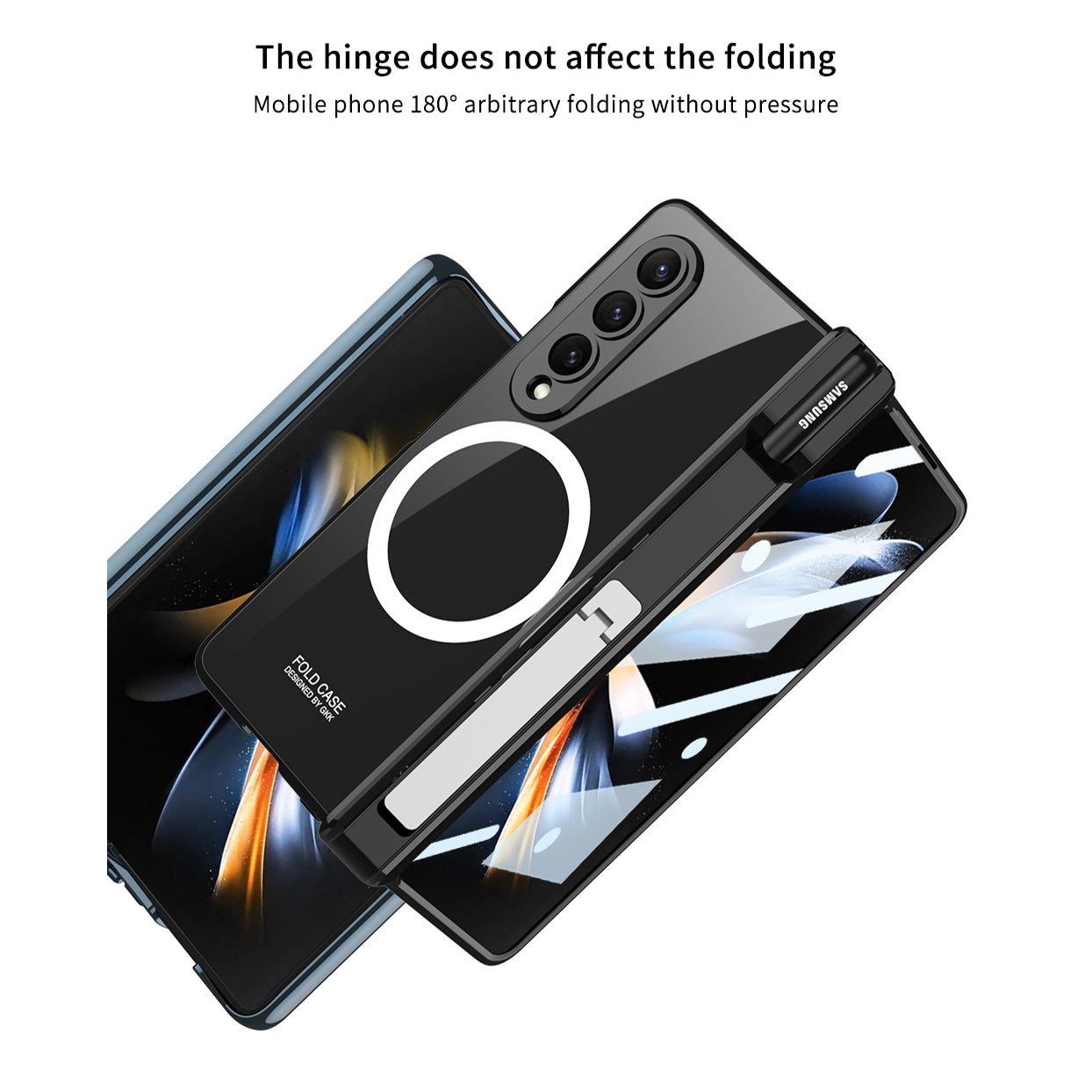 For Samsung Galaxy ZFold4 Wireless Magnetic Phantom Pen Holder Phone Case