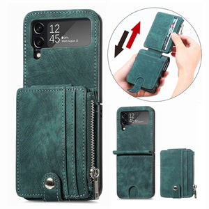 Suitable For Samsung z flip4 Wallet Phone Case With Card Holder