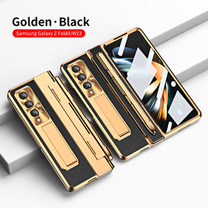 Compatible with Samsung Zfold5/Zfold6 Flat Hinge Folding Shell and Membrane Integrated Phone Case