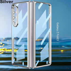 Double Sided Tempered Transparent Glass Phone Case for Samsung Z Fold3 5G