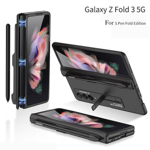 Magnetic Ultra-thin Folding Full Cover Hinge With Pen Holder Samsung Z Fold3 Protective Case