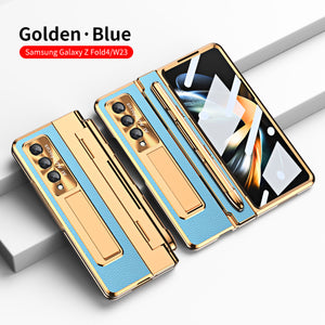 Compatible with Samsung Zfold5/Zfold6 Flat Hinge Folding Shell and Membrane Integrated Phone Case