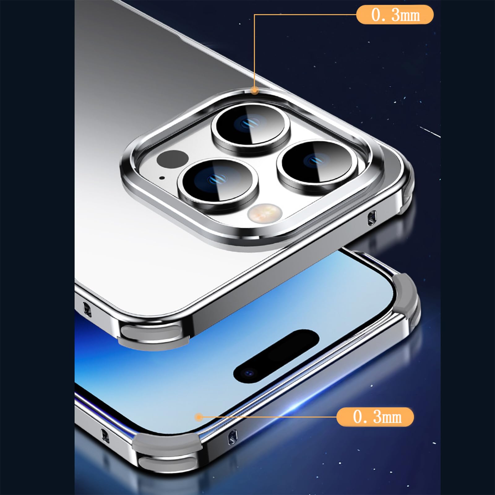 Suitable For iPhone 14/15 Series Metal Anti Drop Phone Case