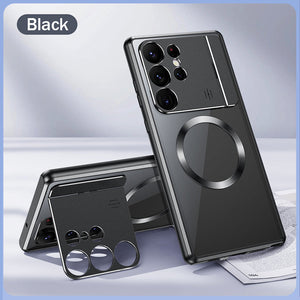 For Samsung S24 Ultra Magnetic Suction Folding Bracket Aromatherapy Phone Case