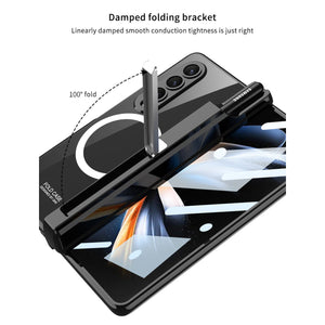 For Samsung Galaxy ZFold4 Wireless Magnetic Phantom Pen Holder Phone Case