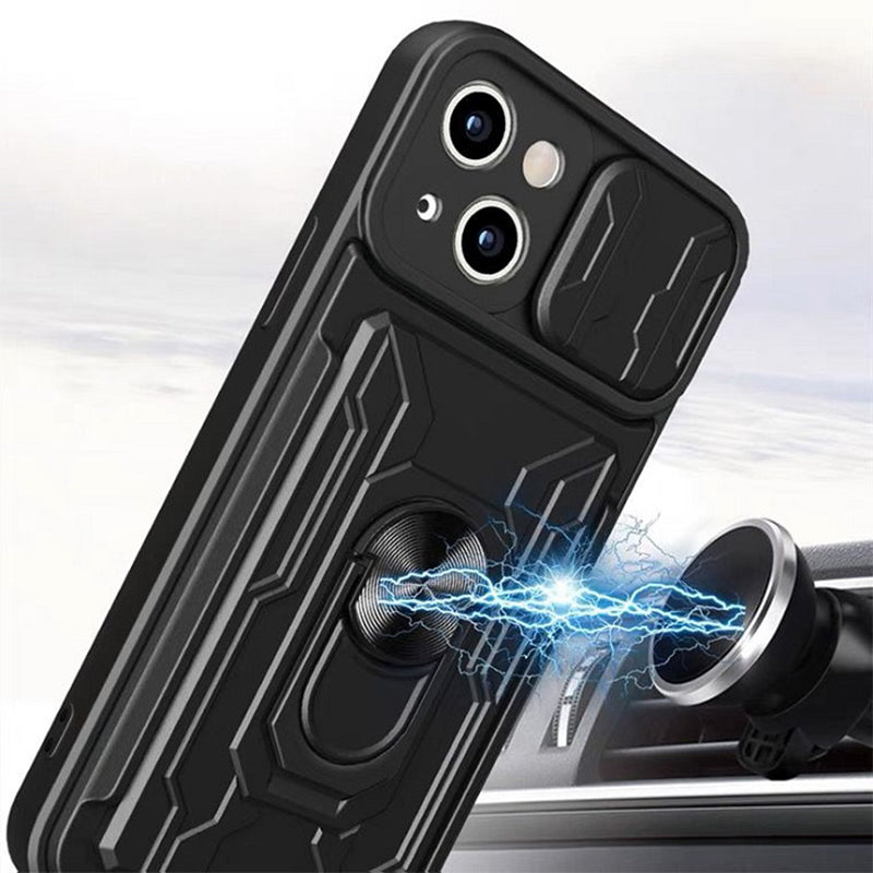 Suitable For iPhone13 Card Push Window Sergeant-Level Anti-Fall Mobile Phone Case