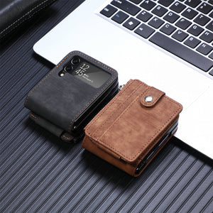 Suitable For Samsung z flip4 Wallet Phone Case With Card Holder