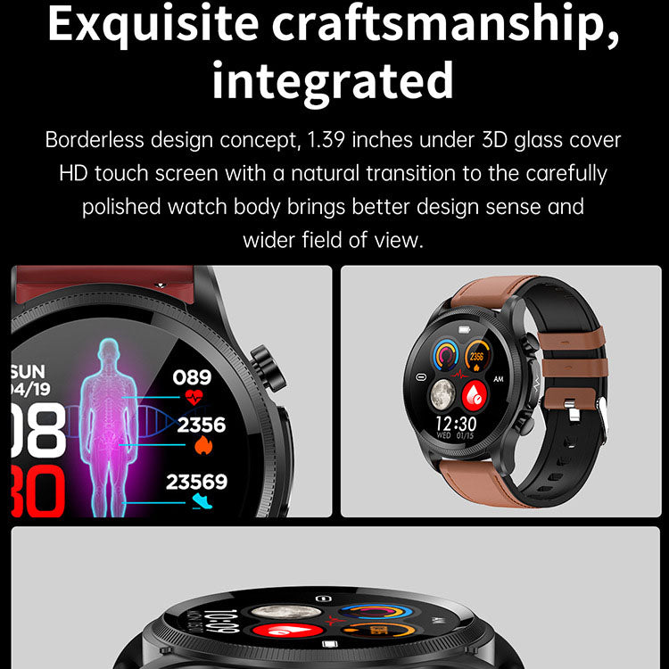 E400 Smart Watch Body Temperature Heart Rate ECG Multi-sport Mode Health Smart Bracelet Sports Watch