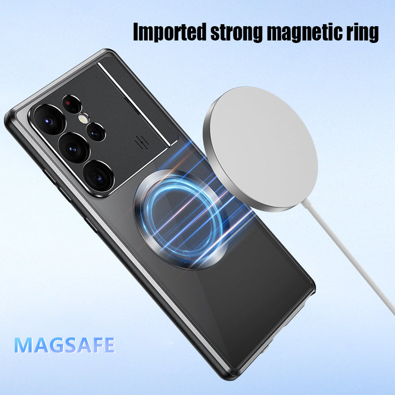 For Samsung S24 Ultra Magnetic Suction Folding Bracket Aromatherapy Phone Case