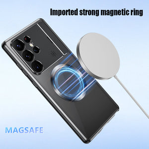 For Samsung S24 Ultra Magnetic Suction Folding Bracket Aromatherapy Phone Case