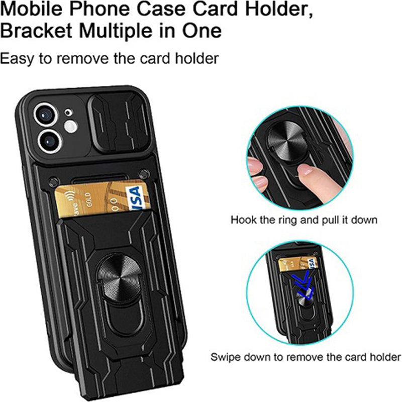 Suitable For iPhone13 Card Push Window Sergeant-Level Anti-Fall Mobile Phone Case