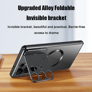 For Samsung S24 Ultra Magnetic Suction Folding Bracket Aromatherapy Phone Case