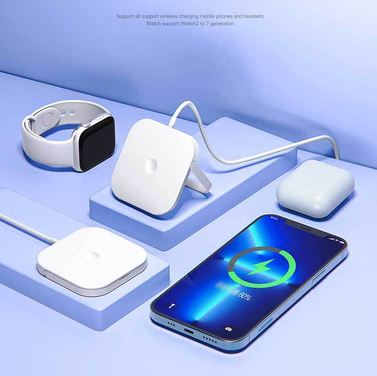 Three-in-one Magnetic Absorption Wireless Charging And Folding Bracket