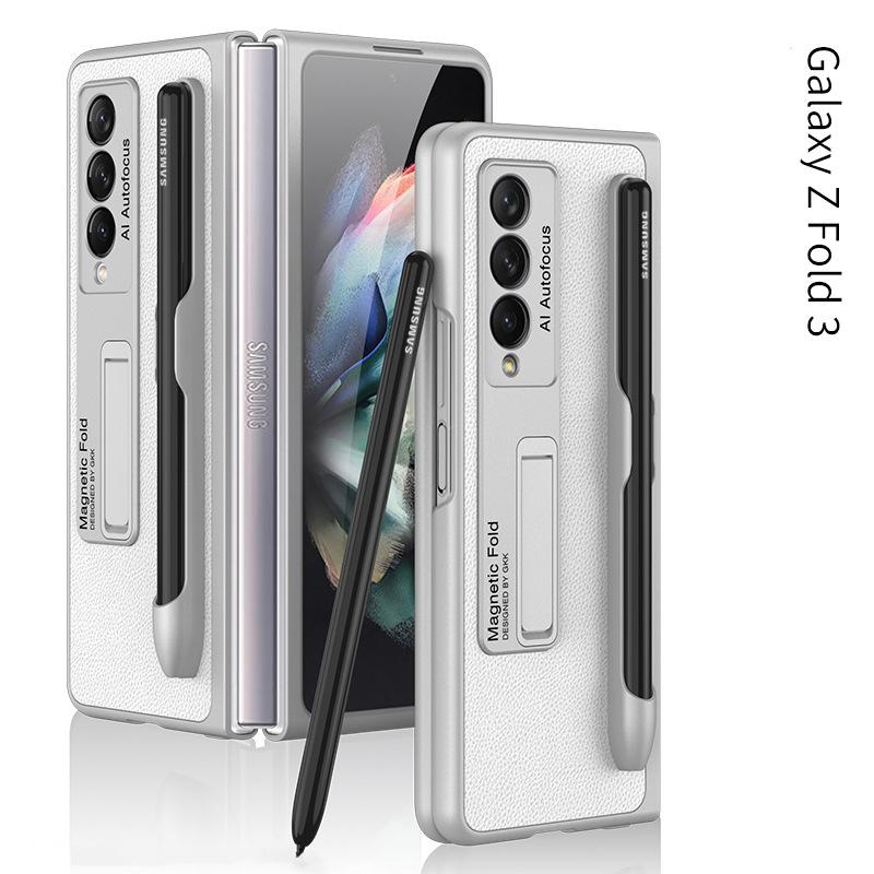 Magnetic Ultra-thin Folding Full Cover Hinge With Pen Holder Samsung Z Fold3 Protective Case