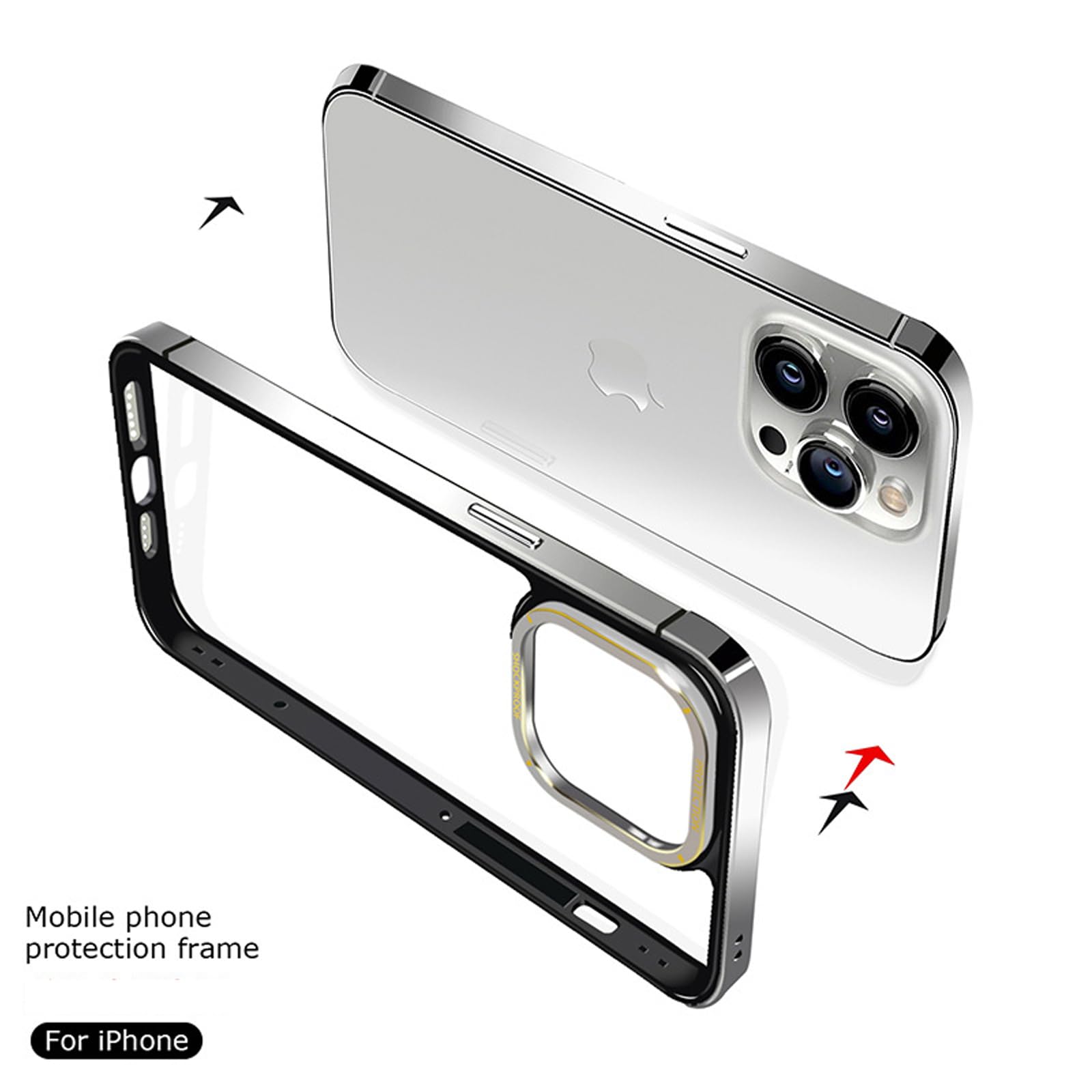 Suitable For iPhone15 Series Phone Case, Ultra-thin Metal Frame, Stainless Steel Protective Cover