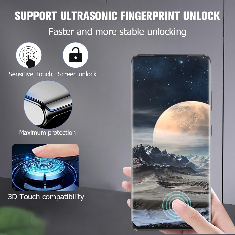 Curved Tempered Glass Screen Protector + Quick Installation Tool