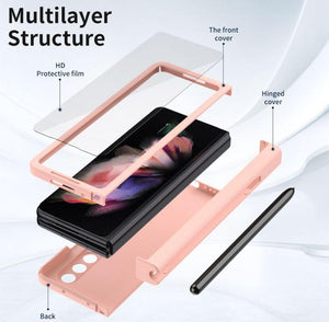 Rugged Tempered Film To Protect The Outer Screen, With Pen Holder, Z  Fold3 All-inclusive Phone Case