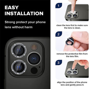 Glitter Diamond Lens Protector for iPhone 13 Series Cameras