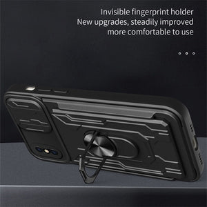 Suitable For iPhone13 Card Push Window Sergeant-Level Anti-Fall Mobile Phone Case