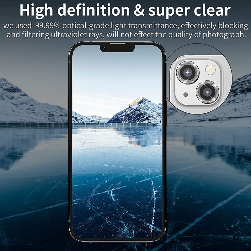 Glitter Diamond Lens Protector for iPhone 13 Series Cameras